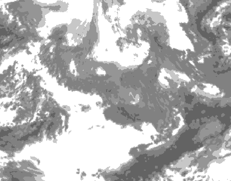 GDPS total cloud 228 hour forecast chart for Canada based on 2026/02/04 1200Z data