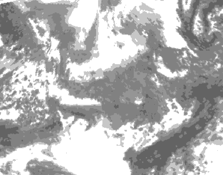 GDPS total cloud 240 hour forecast chart for Canada based on 2026/02/04 1200Z data