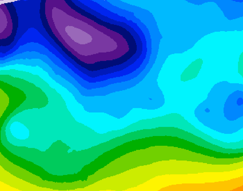GDPS 500 millibar geopotential height 144 hour forecast chart for Canada based on 2026/02/05 0000Z data