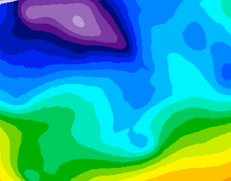 GDPS 500 millibar geopotential height 180 hour forecast chart for Canada based on 2026/02/05 0000Z data