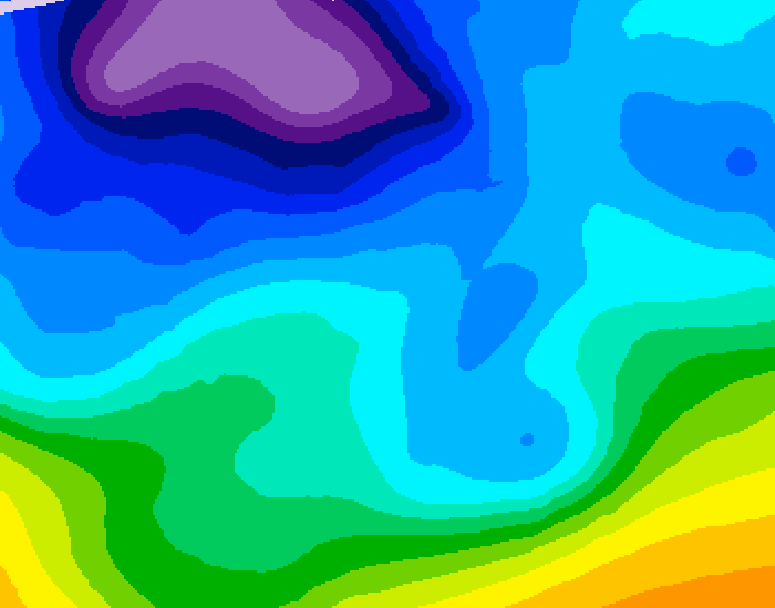 GDPS 500 millibar geopotential height 192 hour forecast chart for Canada based on 2026/02/05 0000Z data