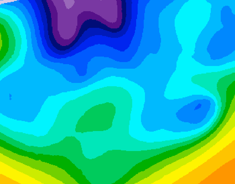 GDPS 500 millibar geopotential height 216 hour forecast chart for Canada based on 2026/02/05 0000Z data
