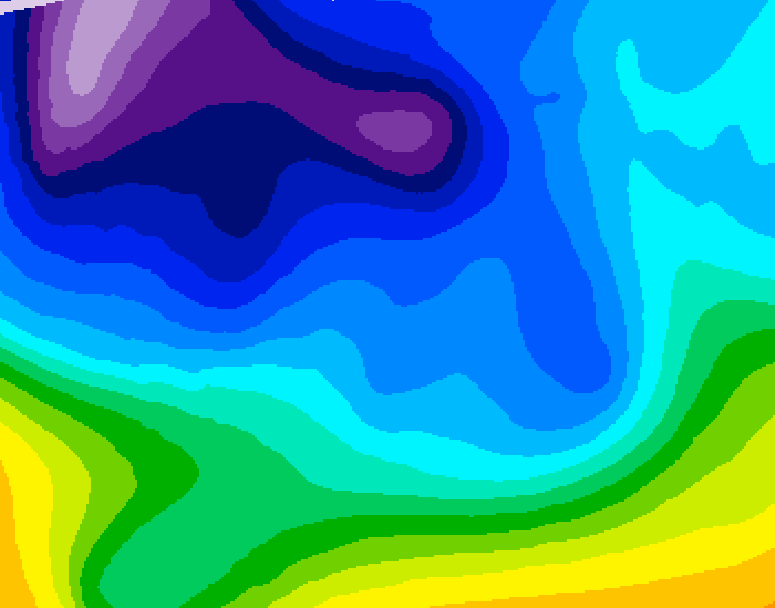 GDPS 500 millibar geopotential height 168 hour forecast chart for Canada based on 2026/02/05 1200Z data