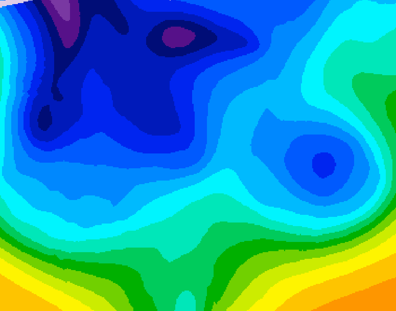 GDPS 500 millibar geopotential height 198 hour forecast chart for Canada based on 2026/02/05 1200Z data