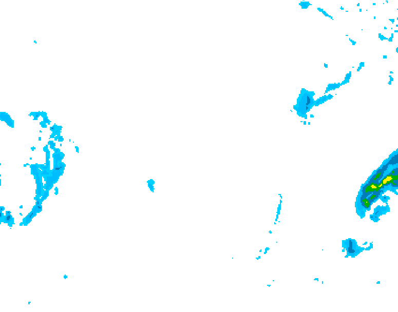 GDPS precipitation 036 hour forecast chart for Canada based on 2026/02/05 1200Z data
