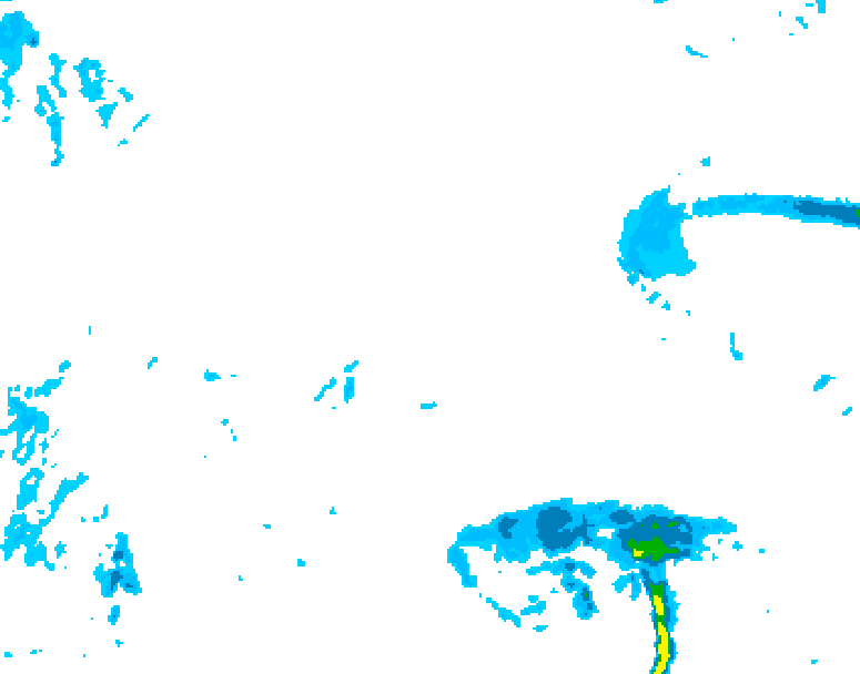 GDPS precipitation 222 hour forecast chart for Canada based on 2026/02/05 1200Z data