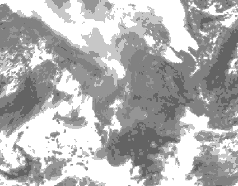 GDPS total cloud 168 hour forecast chart for Canada based on 2026/02/05 0000Z data