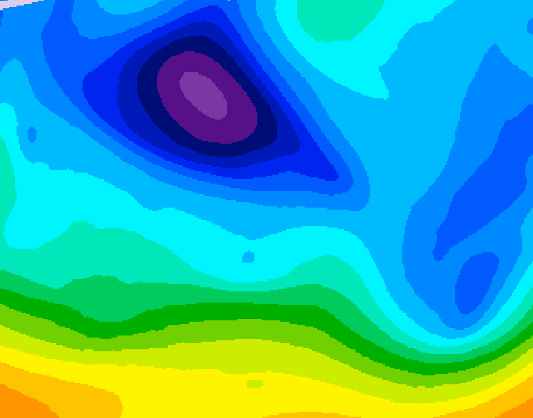 GDPS 500 millibar geopotential height 084 hour forecast chart for Canada based on 2026/02/06 0000Z data