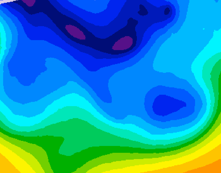 GDPS 500 millibar geopotential height 180 hour forecast chart for Canada based on 2026/02/06 0000Z data