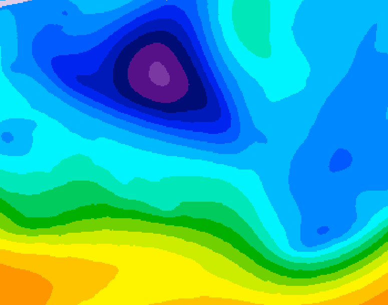 GDPS 500 millibar geopotential height 060 hour forecast chart for Canada based on 2026/02/06 1200Z data
