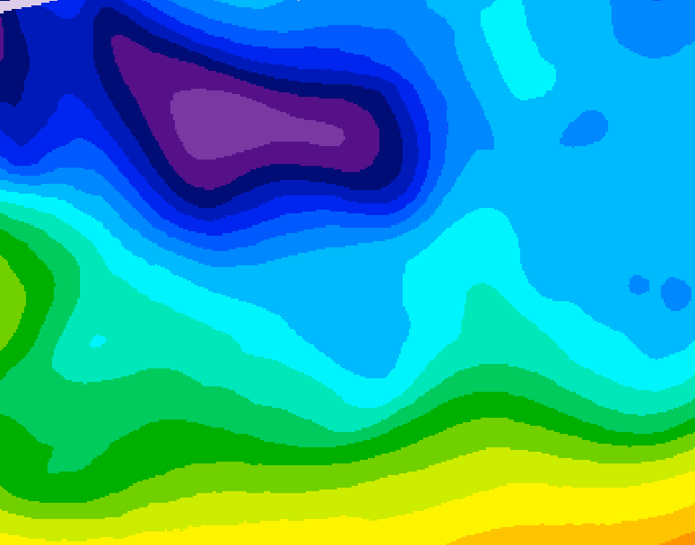 GDPS 500 millibar geopotential height 108 hour forecast chart for Canada based on 2026/02/06 1200Z data