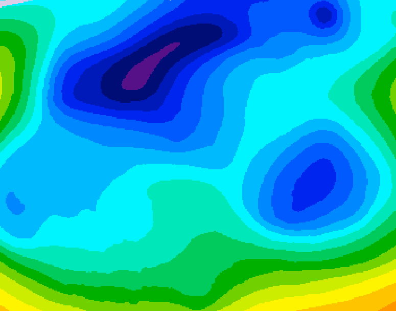 GDPS 500 millibar geopotential height 192 hour forecast chart for Canada based on 2026/02/06 1200Z data