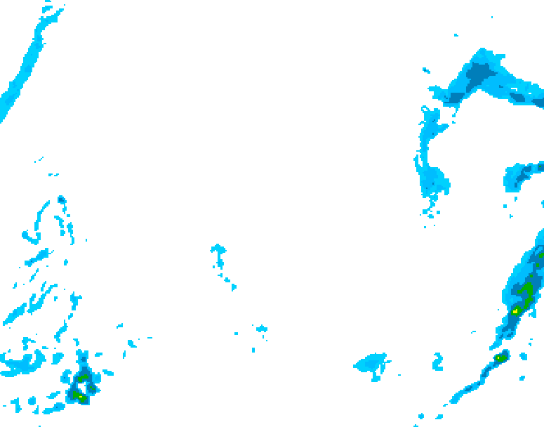 GDPS precipitation 222 hour forecast chart for Canada based on 2026/02/06 1200Z data