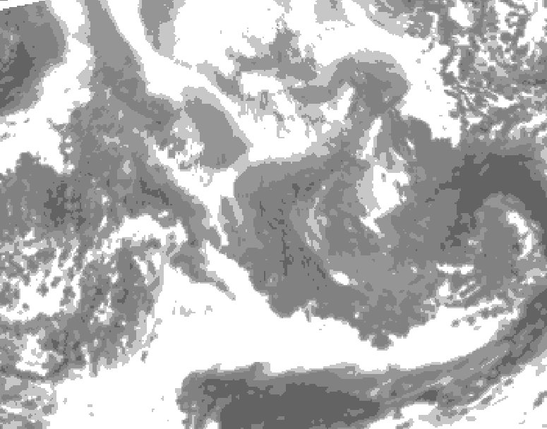 GDPS total cloud 186 hour forecast chart for Canada based on 2026/02/06 0000Z data