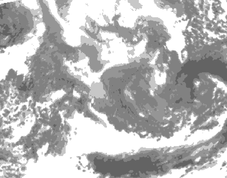 GDPS total cloud 192 hour forecast chart for Canada based on 2026/02/06 0000Z data