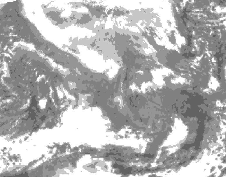 GDPS total cloud 144 hour forecast chart for Canada based on 2026/02/06 1200Z data