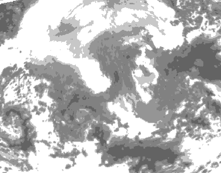 GDPS total cloud 198 hour forecast chart for Canada based on 2026/02/06 1200Z data