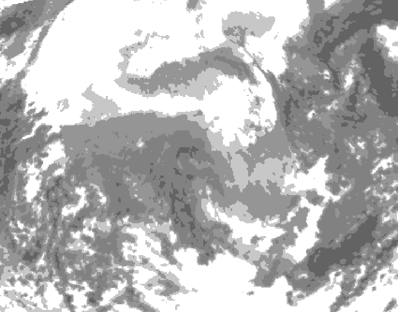 GDPS total cloud 240 hour forecast chart for Canada based on 2026/02/06 1200Z data