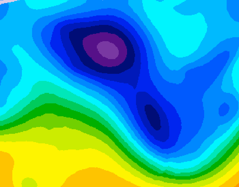 GDPS 500 millibar geopotential height 006 hour forecast chart for Canada based on 2026/02/07 0000Z data
