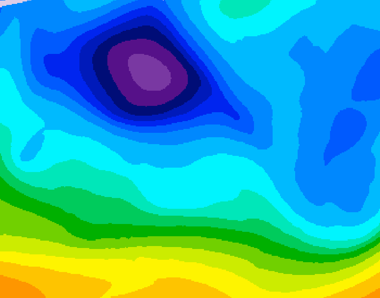 GDPS 500 millibar geopotential height 066 hour forecast chart for Canada based on 2026/02/07 0000Z data