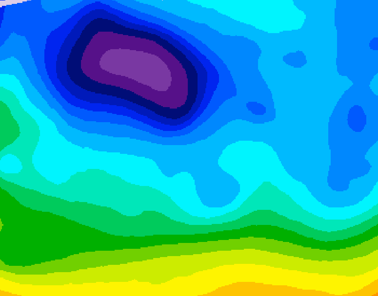 GDPS 500 millibar geopotential height 084 hour forecast chart for Canada based on 2026/02/07 0000Z data