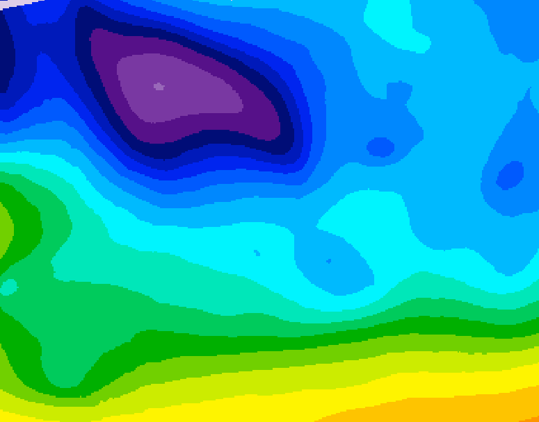 GDPS 500 millibar geopotential height 096 hour forecast chart for Canada based on 2026/02/07 0000Z data