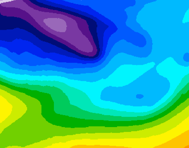 GDPS 500 millibar geopotential height 126 hour forecast chart for Canada based on 2026/02/07 0000Z data