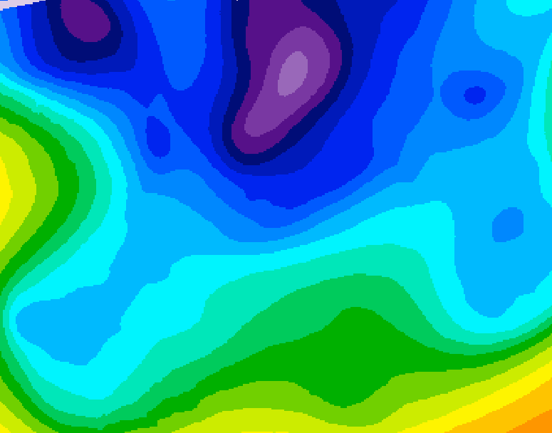 GDPS 500 millibar geopotential height 198 hour forecast chart for Canada based on 2026/02/07 0000Z data