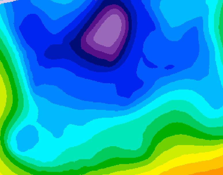 GDPS 500 millibar geopotential height 192 hour forecast chart for Canada based on 2026/02/07 1200Z data