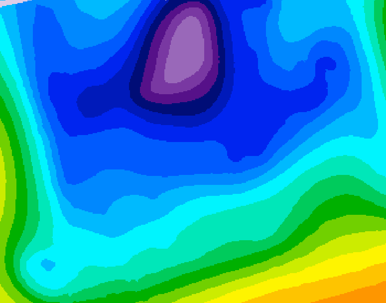 GDPS 500 millibar geopotential height 204 hour forecast chart for Canada based on 2026/02/07 1200Z data