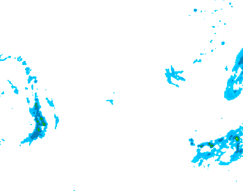 GDPS precipitation 018 hour forecast chart for Canada based on 2026/02/07 0000Z data