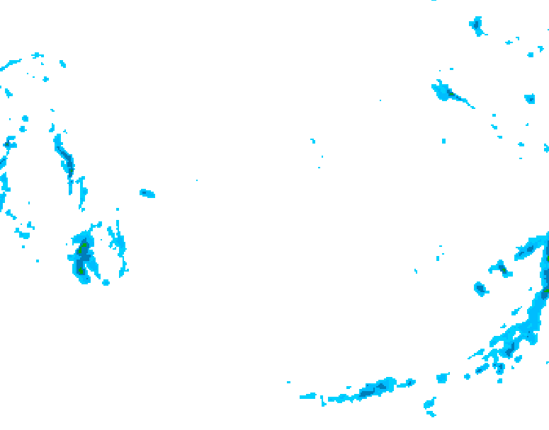 GDPS precipitation 132 hour forecast chart for Canada based on 2026/02/07 0000Z data