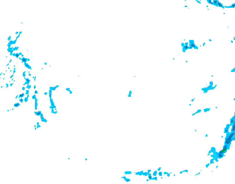GDPS precipitation 132 hour forecast chart for Canada based on 2026/02/07 1200Z data