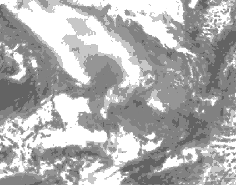 GDPS total cloud 108 hour forecast chart for Canada based on 2026/02/07 0000Z data