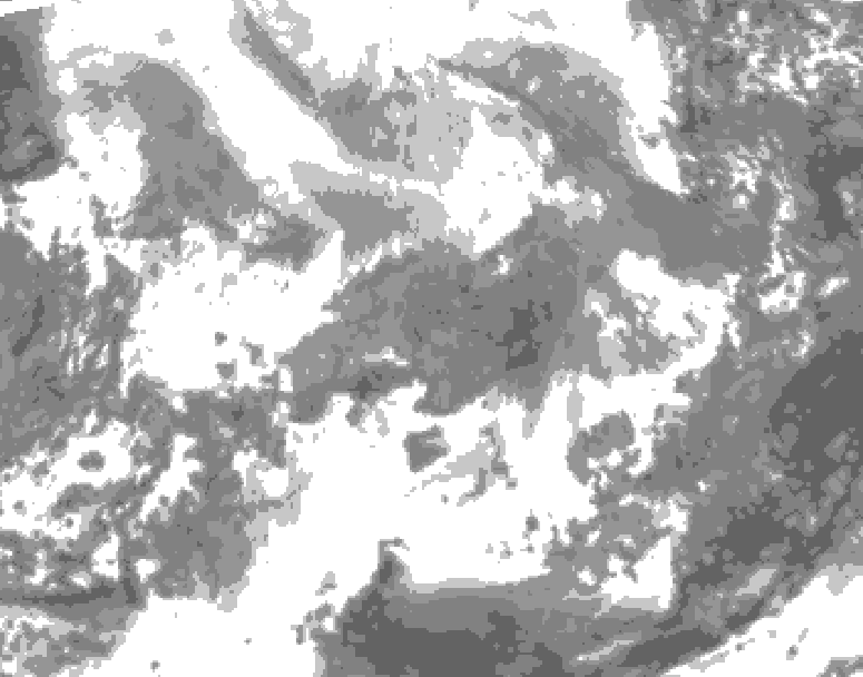 GDPS total cloud 174 hour forecast chart for Canada based on 2026/02/07 0000Z data