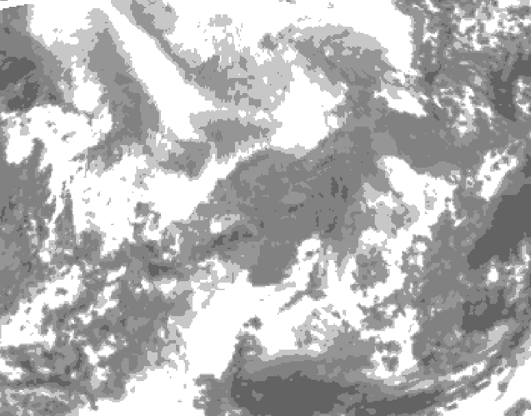 GDPS total cloud 180 hour forecast chart for Canada based on 2026/02/07 0000Z data