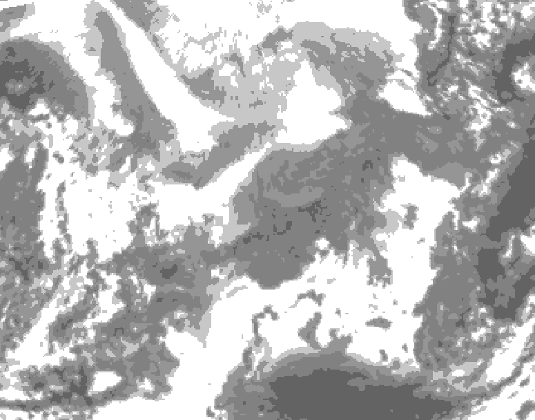 GDPS total cloud 186 hour forecast chart for Canada based on 2026/02/07 0000Z data