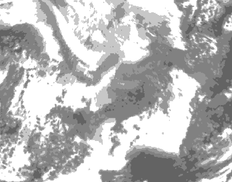 GDPS total cloud 192 hour forecast chart for Canada based on 2026/02/07 0000Z data