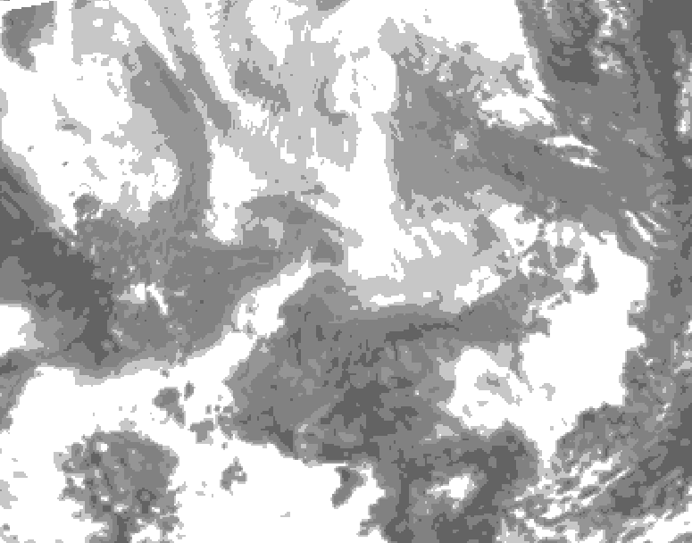 GDPS total cloud 228 hour forecast chart for Canada based on 2026/02/07 0000Z data