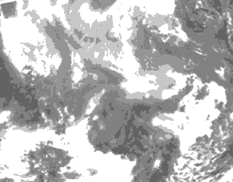GDPS total cloud 234 hour forecast chart for Canada based on 2026/02/07 0000Z data