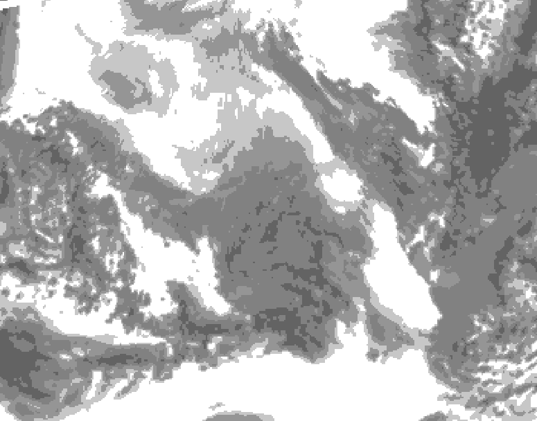 GDPS total cloud 060 hour forecast chart for Canada based on 2026/02/07 1200Z data