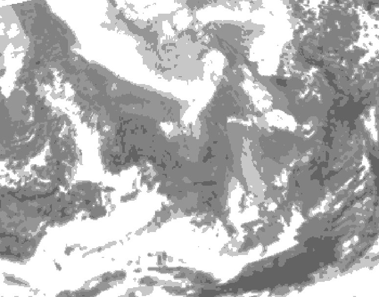 GDPS total cloud 144 hour forecast chart for Canada based on 2026/02/07 1200Z data