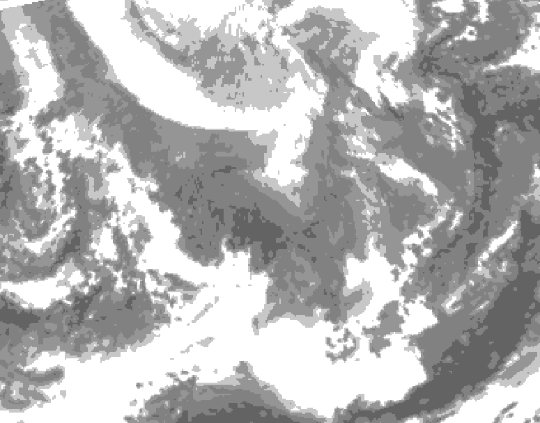 GDPS total cloud 156 hour forecast chart for Canada based on 2026/02/07 1200Z data