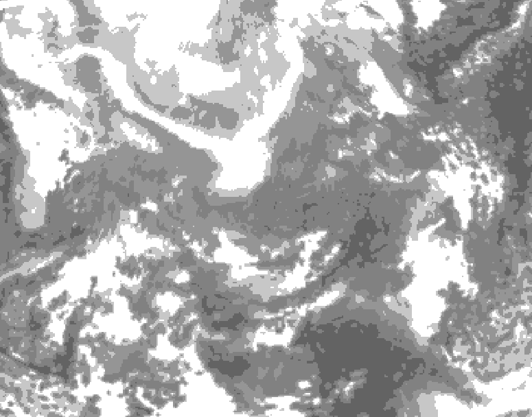 GDPS total cloud 192 hour forecast chart for Canada based on 2026/02/07 1200Z data