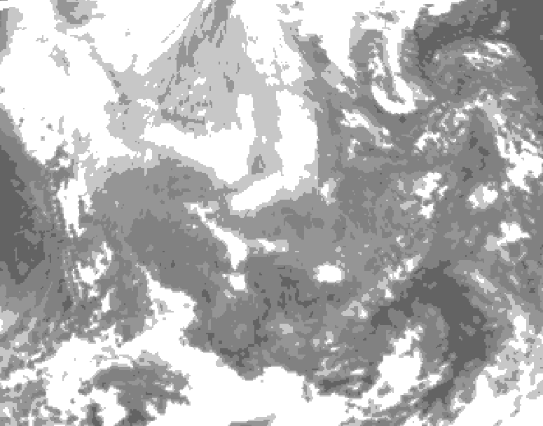 GDPS total cloud 216 hour forecast chart for Canada based on 2026/02/07 1200Z data