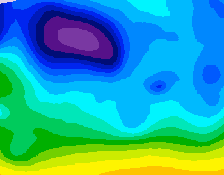 GDPS 500 millibar geopotential height 066 hour forecast chart for Canada based on 2026/02/08 0000Z data