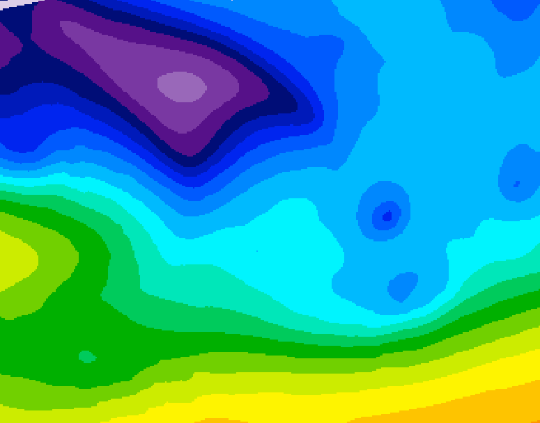 GDPS 500 millibar geopotential height 084 hour forecast chart for Canada based on 2026/02/08 0000Z data