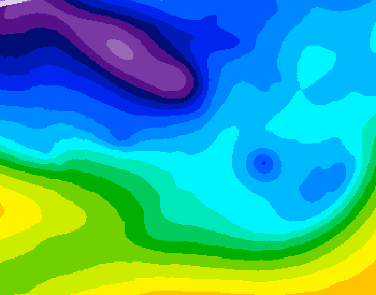 GDPS 500 millibar geopotential height 108 hour forecast chart for Canada based on 2026/02/08 0000Z data