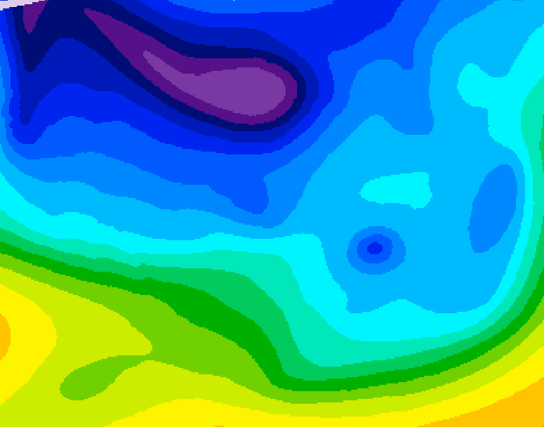 GDPS 500 millibar geopotential height 126 hour forecast chart for Canada based on 2026/02/08 0000Z data