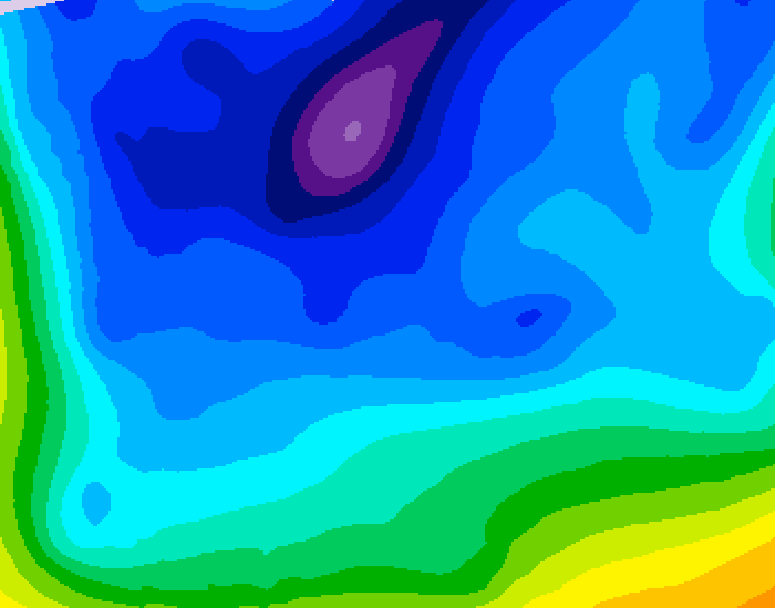 GDPS 500 millibar geopotential height 180 hour forecast chart for Canada based on 2026/02/08 0000Z data